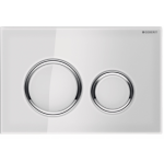 GEBERIT Sigma 21 White & Chrome Round Button Flush Plate